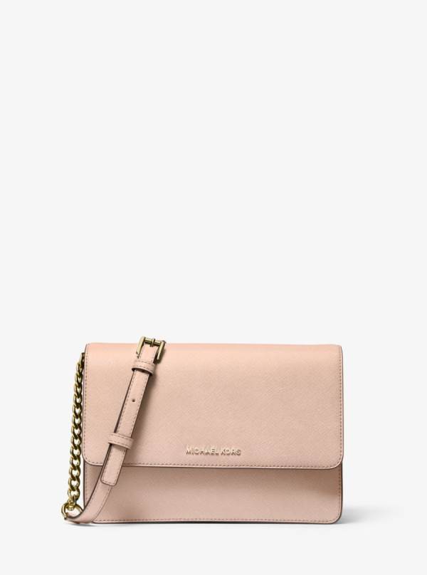 Damske Crossbody Kabelka Michael Kors Daniela Large Saffiano Leather Ruzove - Kabelky Michael Kors Slevy | LMYDN-3729